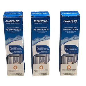 3 Pack PurePlus Refrigerator Replacement Filter PP-RWF1200A Kenmore LG